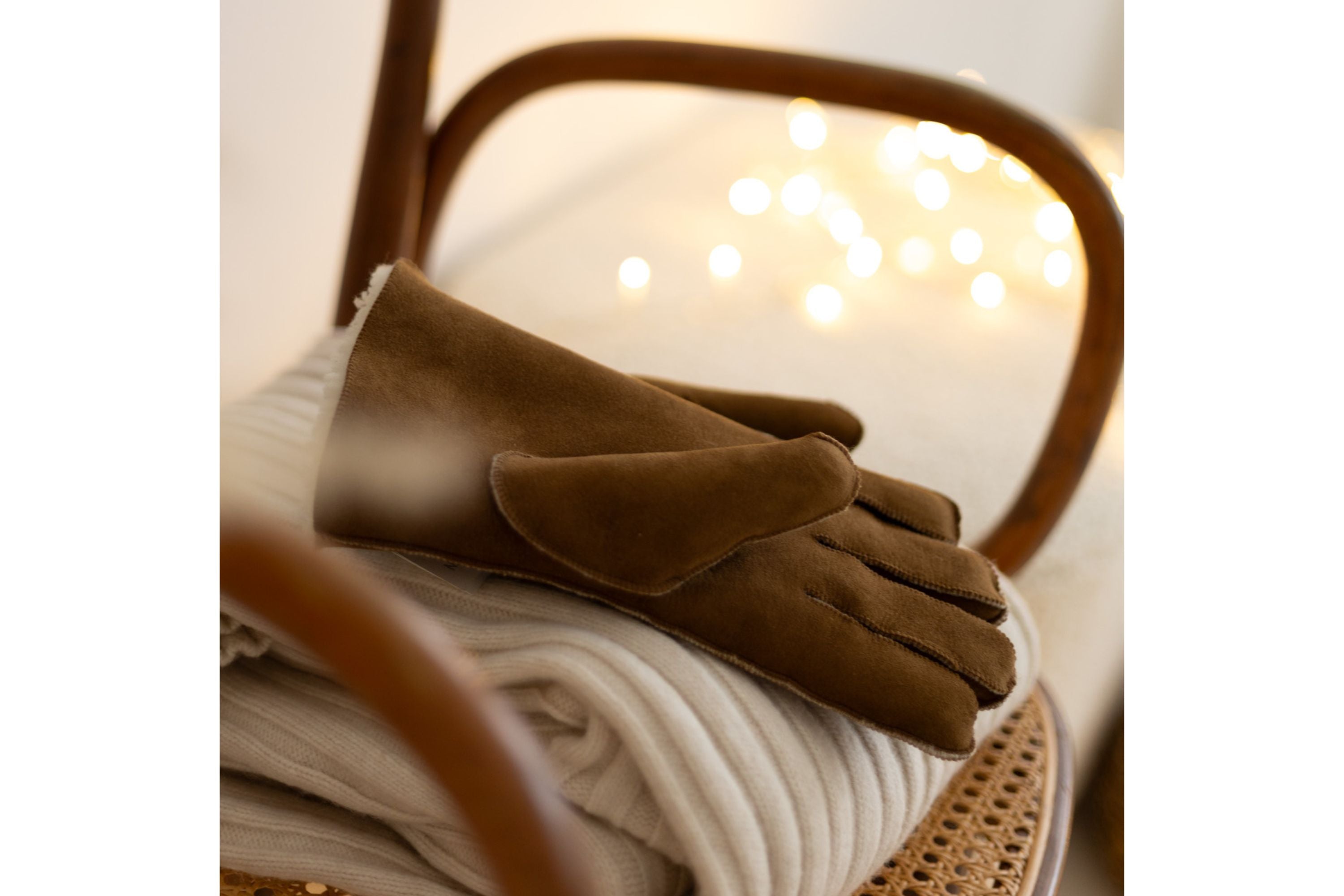 Krznene rokavice iz naravnega ovčjega krzna