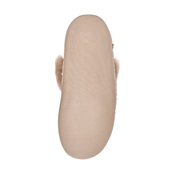 Polvisoki krzneni copati s krzneno obrobo