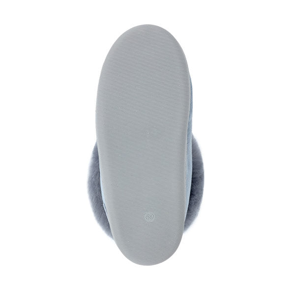 Visoki krzneni copati sivo-modra