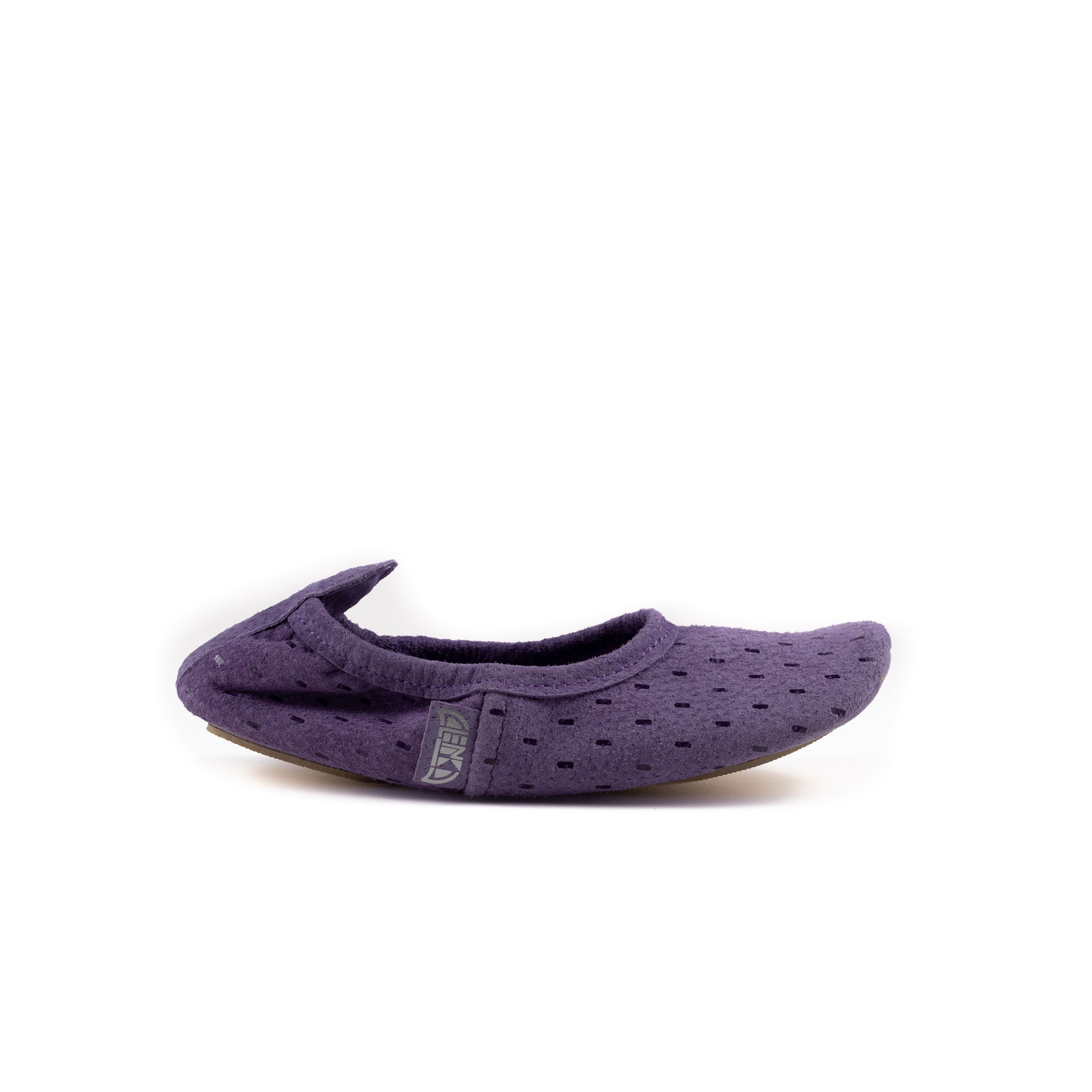 Barefoot leather school slippers – Cyclamen with unicorns