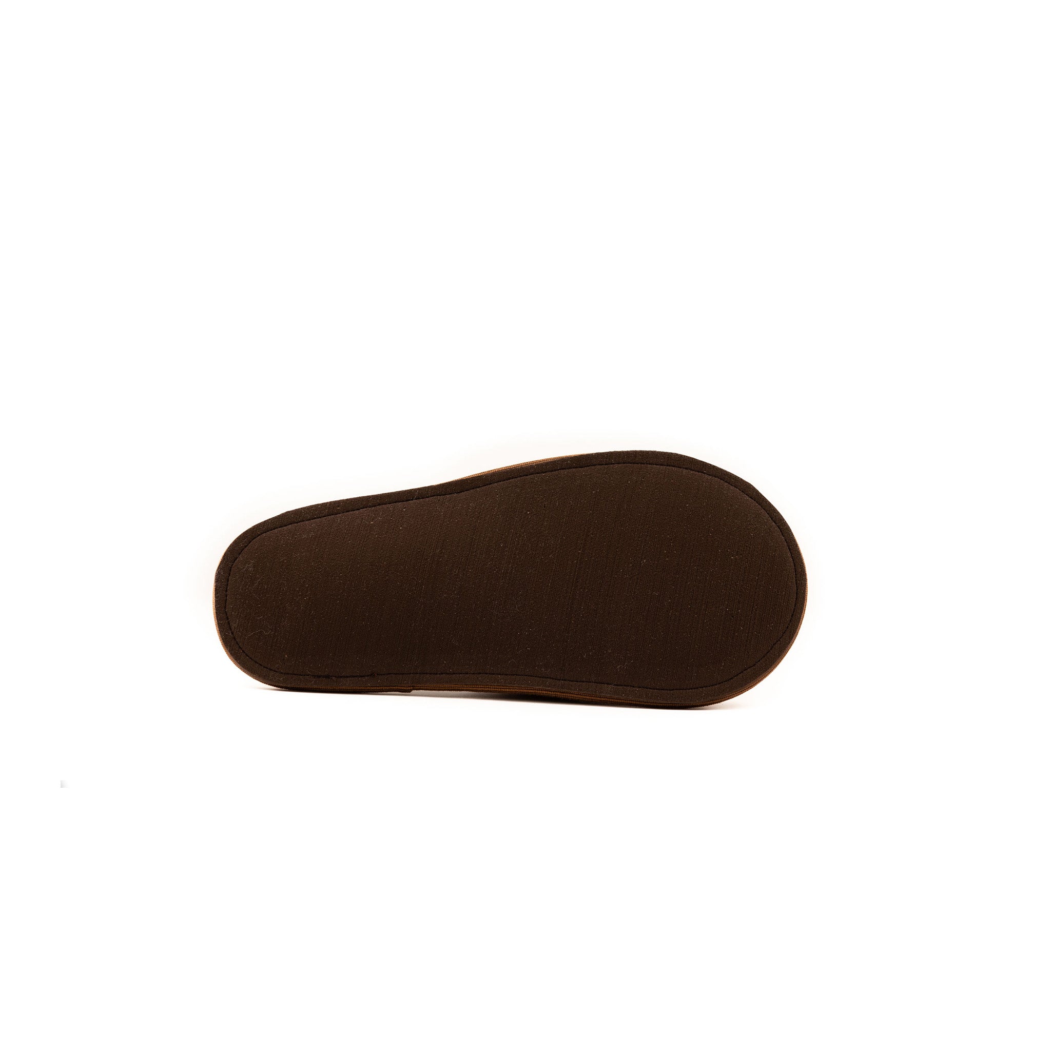 Leather slippers with teddy bear - Grey-brown