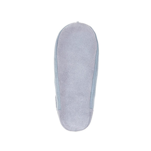 Otroški krzneni copati zadaj zaprti sivo-modra