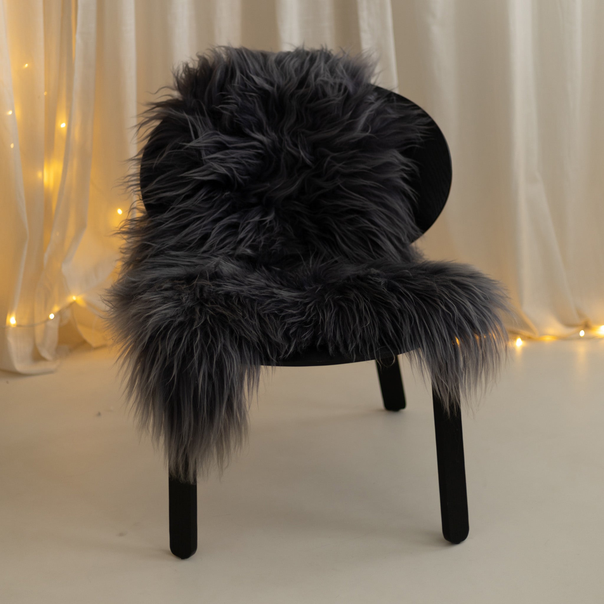 Krznena koža dolga dlaka - Siva