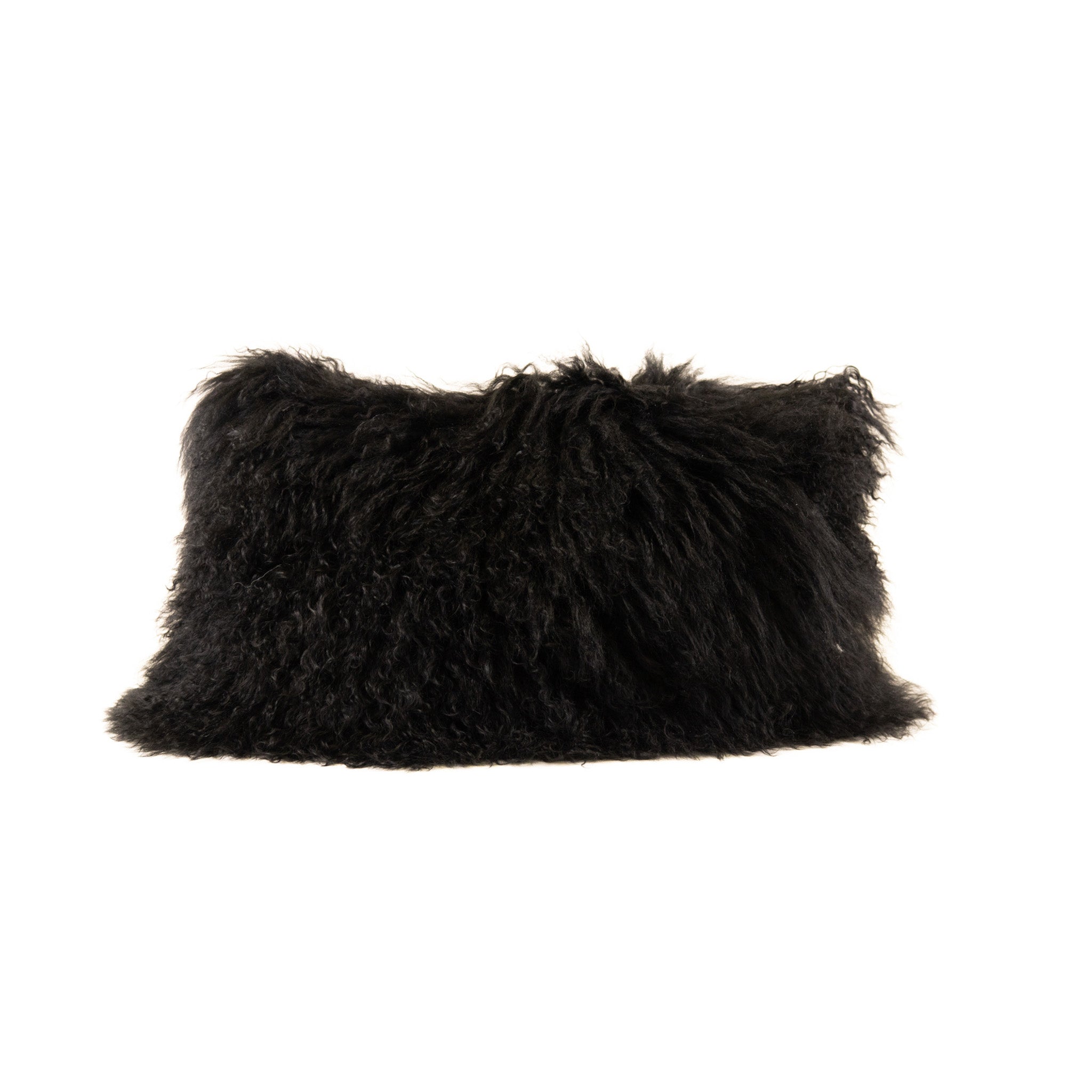 Krznena prevleka za vzglavnik - Črna