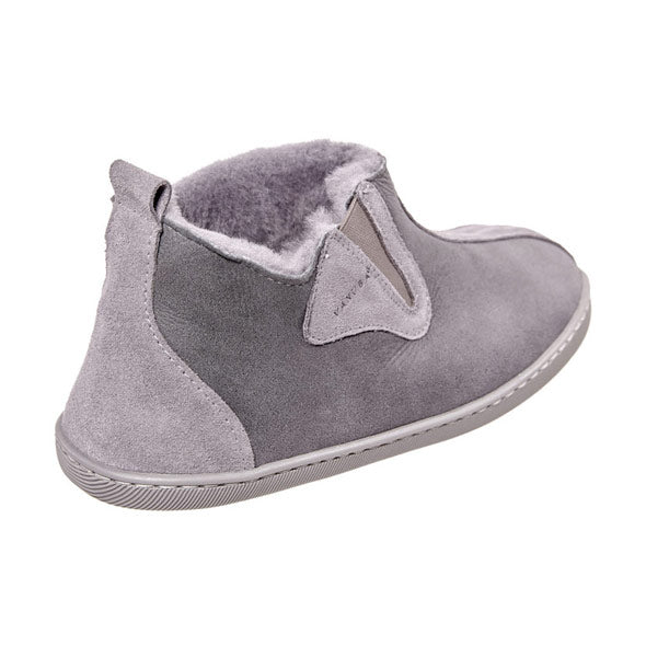 Moški krzneni zaprti copati v sivi barvi