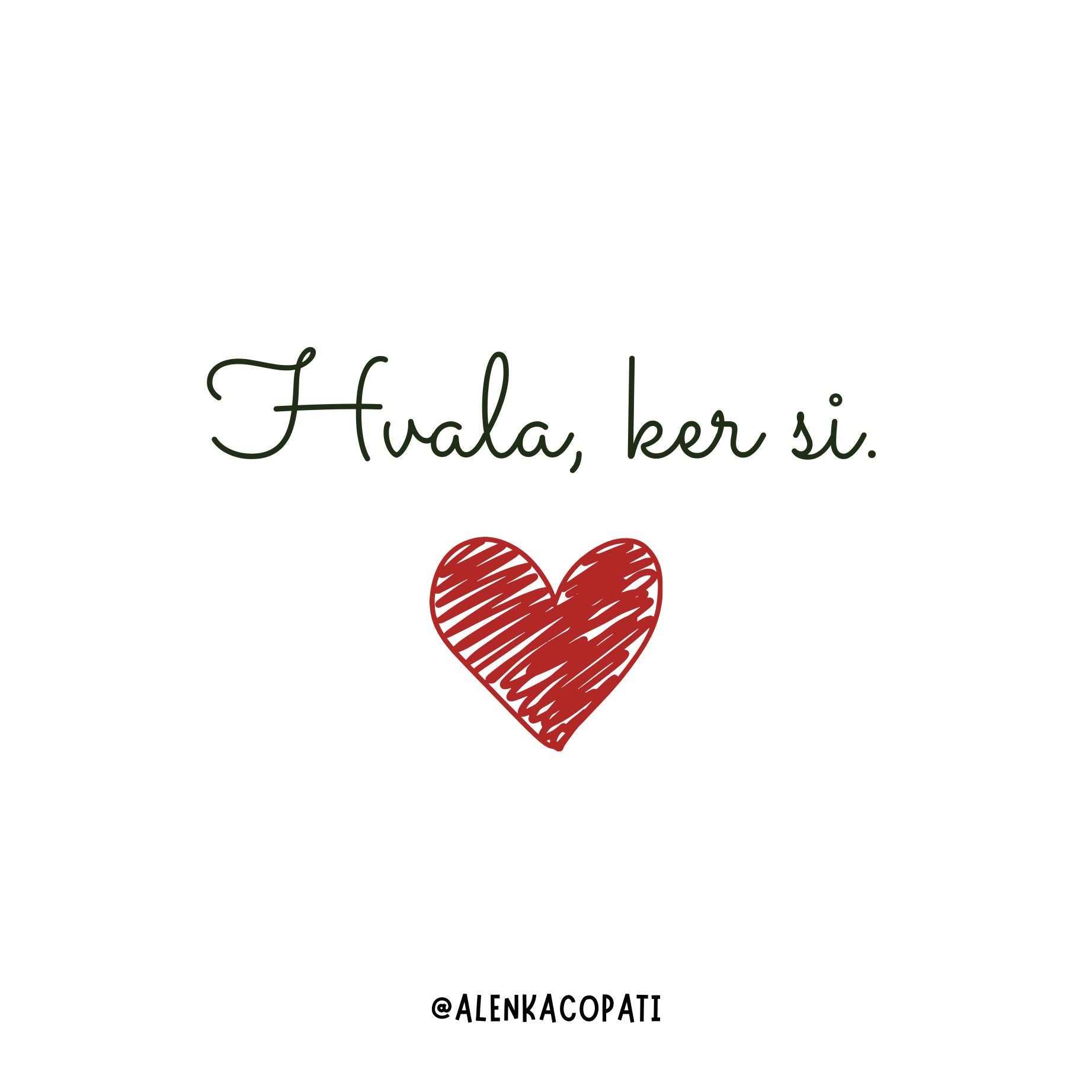 Darilno pakiranje - Hvala, ker si.