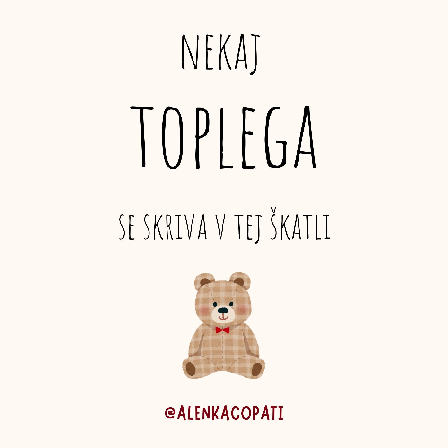 Darilno pakiranje - Nekaj toplega se skriva v tej škatli