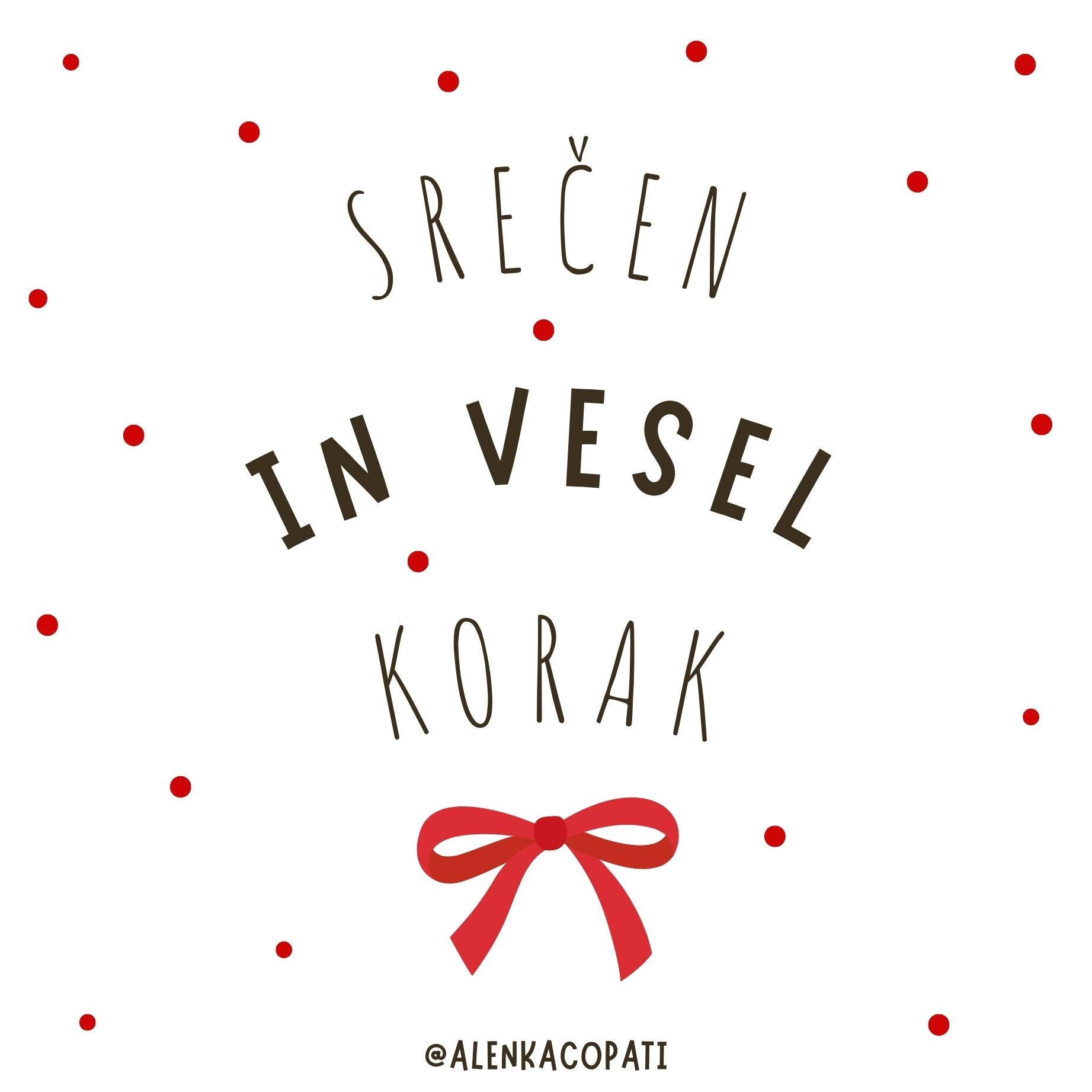 Darilno pakiranje - Srečen in vesel korak