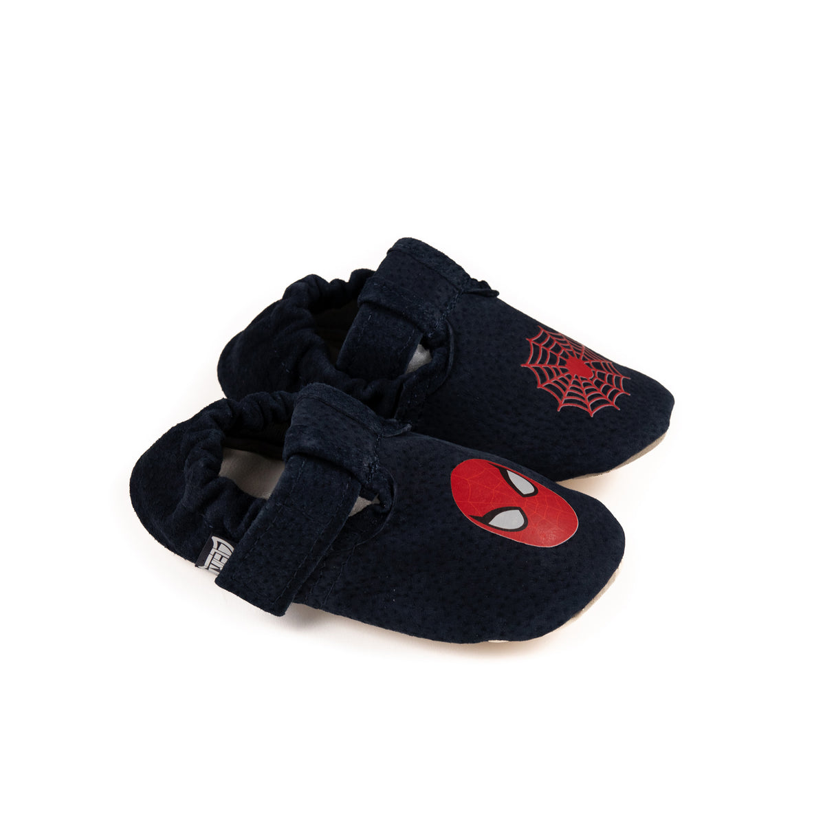 Bosonogi Babysoft copati - Temno modra s spidermanom